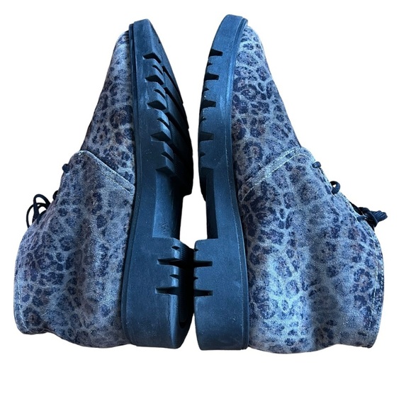 Gaimo Women's Handmade Animal Print Ankle Boots Booties Lace-Up Shoes Size 7 - Picture 6 of 10